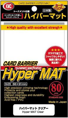 KMC Standard Sleeves - Hyper Mat Clear (80 Sleeves)