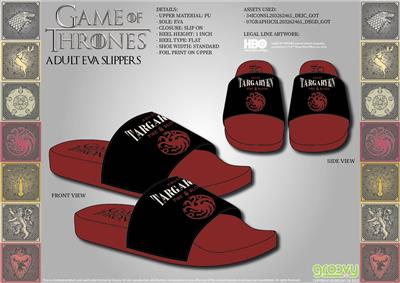 Game of Thrones: House Targaryen - Adult EVA Slippers