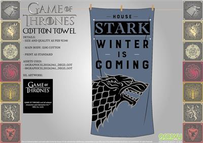 Game of Thrones: House Stark - Cotton Towel