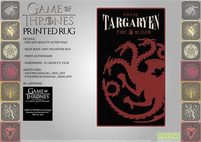 Game of Thrones: House Targaryen - Printed Rug