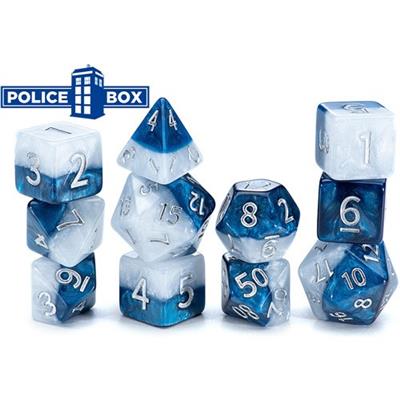 Halfsies Dice - Police Box (7 Dice Set)