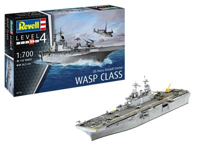 Revell: US Navy Assault Carrier WASP CLASS - 1:700