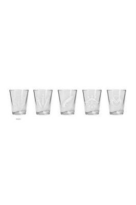 Critical Role: Vox Machina Shot Glass Set: Vax, Percy, Vex, Vox Machina Logo