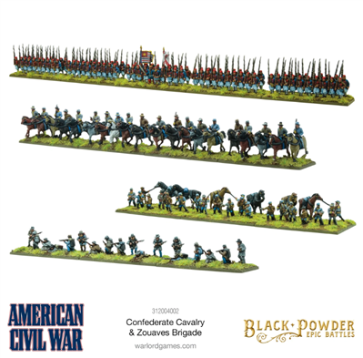 Black Powder Epic Battles - American Civil War Confederate Cavalry & Zouaves Brigade - EN