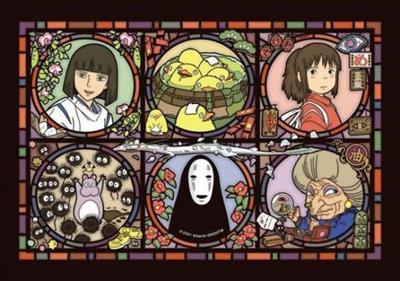 Stained glass Jigsaw Puzzle 208P No Face - Spirited Away