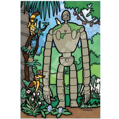 Stained glass Jigsaw Puzzle 126P Robot Gardener - Castle in the Sky