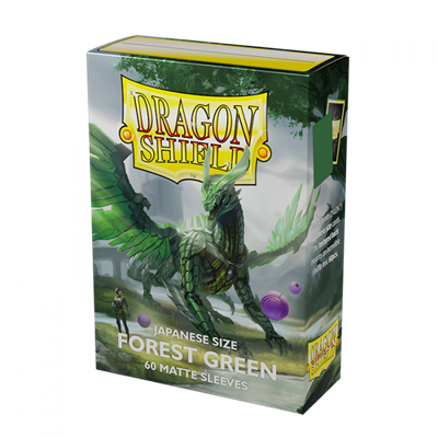 Dragon Shield Japanese size Matte Sleeves - Forest Green (60 Sleeves)