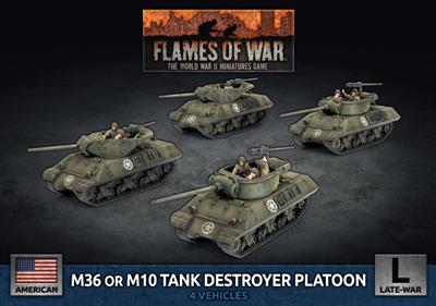 Flames of War: M36 and M10 Tank Destroyer Platoon (x4 Plastic) - EN