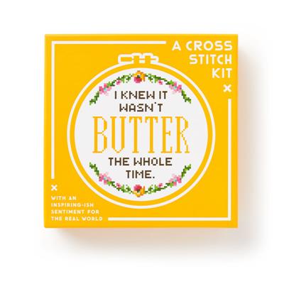I Knew It Wasn't Butter Cross Stitch Kit - EN