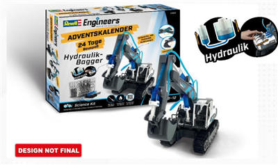 Revell: Adventskalender 2023 - Hydraulik-Bagger zum Selberbauen - DE