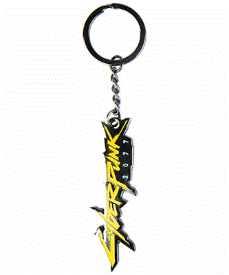 Cyberpunk 2077 Logo Metal Keychain