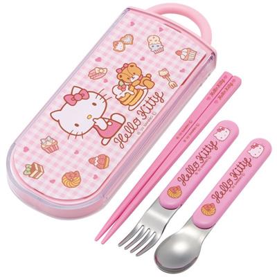Chopsticks Spoon Fork Set Sweety pink - Hello Kitty