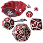 ENHANCE Tabletop RPGs 7pc Metal RPG Dice (Collector's Edition Red)