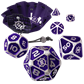 ENHANCE Tabletop RPGs 7pc Metal RPG Dice (Collector's Edition Purple)