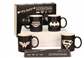 Jla Logos B/W 4 Set Laser Etched Ceramic Mug Dc Universe                                          