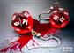 Chessex Hook Earrings Translucent Red Mini-Poly d20 Pair