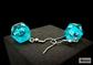 Chessex Hook Earrings Translucent Teal Mini-Poly d20 Pair
