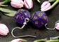 Chessex Hook Earrings Borealis Royal Purple Mini-Poly d20 Pair