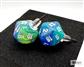 Chessex Stud Earrings Festive Waterlily Mini-Poly d20 Pair