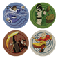 Avatar the Last Airbender Set of 4 Embossed Metal Coasters