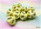 Chessex Opaque Pastel Yellow/black Set of Ten d10s