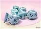 Chessex Opaque Pastel Blue/black Polyhedral 7-Dice Set