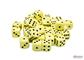 Opaque Pastel Yellow/black 12mm d6 Dice Block (36 dice)