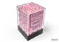 Opaque Pastel Pink/black 12mm d6 Dice Block (36 dice)