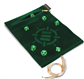 ENHANCE Roll on a Scroll™ Dice Rolling Mat & 7pc Acrylic Dice Set Green