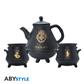HARRY POTTER - Teapot - with Hogwarts cauldrons set