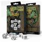 Celtic 3D Revised Black & white Dice Set