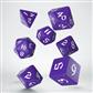 Classic Runic Purple & white Dice Set (7)