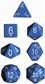 Chessex Opaque Polyhedral 7-Die Sets - Light Blue w/white