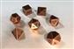 Chessex Specialty Dice Sets - Solid Metal Copper Colour Poly 7 die set