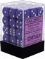 Chessex Opaque 12mm d6 with pips Dice Blocks (36 Dice) - Purple w/white