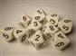Chessex Opaque Polyhedral Ten d10 Set - White/black