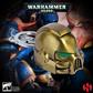 Space Marine MKVII Helmet Gold Keychain - Warhammer 40K