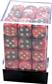 Chessex Gemini 12mm d6 Dice Blocks with pips Dice Blocks (36 Dice) - Black-Red w/gold