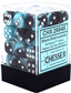 Chessex Gemini 12mm d6 Dice Blocks with pips Dice Blocks (36 Dice) - Black-Shell w/white