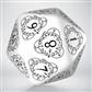 D20 Level Counter White & black Die (1)