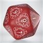 D20 Level Counter Red & white Die (1)