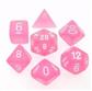 Chessex Frosted Polyhedral 7-Die Set - Pink w/white