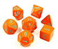 Chessex Lab Dice 4 - 7 Die Set Heavy Dice Polyhedral Orange/turquoise