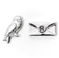 Harry Potter - Hedwig & letter silver plated stud