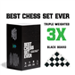 Best Chess Set Ever Double sided (Black Board or Green Board) - EN