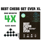 Best Chess Set Ever Double sided XL (Black Board + Green Board) - EN