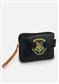 HP Hogwarts Make Up Bag Black Shimmer Appliqued Crest