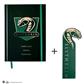 Hard Cover Notebook and Bookmark - Slytherin Crest