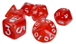 Munchkin Polyhedral Dice (7) Red/White
