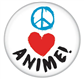 Peace Love Anime Button 